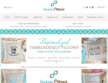 Tablet Screenshot of foreverpillows.com